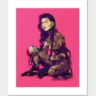 cyberpunk lady Posters and Art